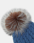 Cable Knit Winter Hat with Pompom