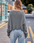 Round Neck Cable-Knit Sweater