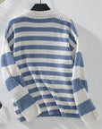 Striped Round Neck Long Sleeve Sweater