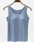 Lavender Full Size Wide Strap Modal Tank with Bra Sentient Beauty Fashions Apparel & Accessories