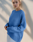 Basic Bae Round Neck Dropped Shoulder Sweater