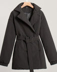 Puffer Long Sleeve Winter Coat with Belt