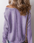 Exposed Seam Long Sleeve Sweatshirt