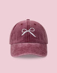 Bow Embroidered Adjustable Cap