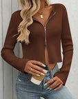 Mandy Zip Up Long Sleeve Cardigan