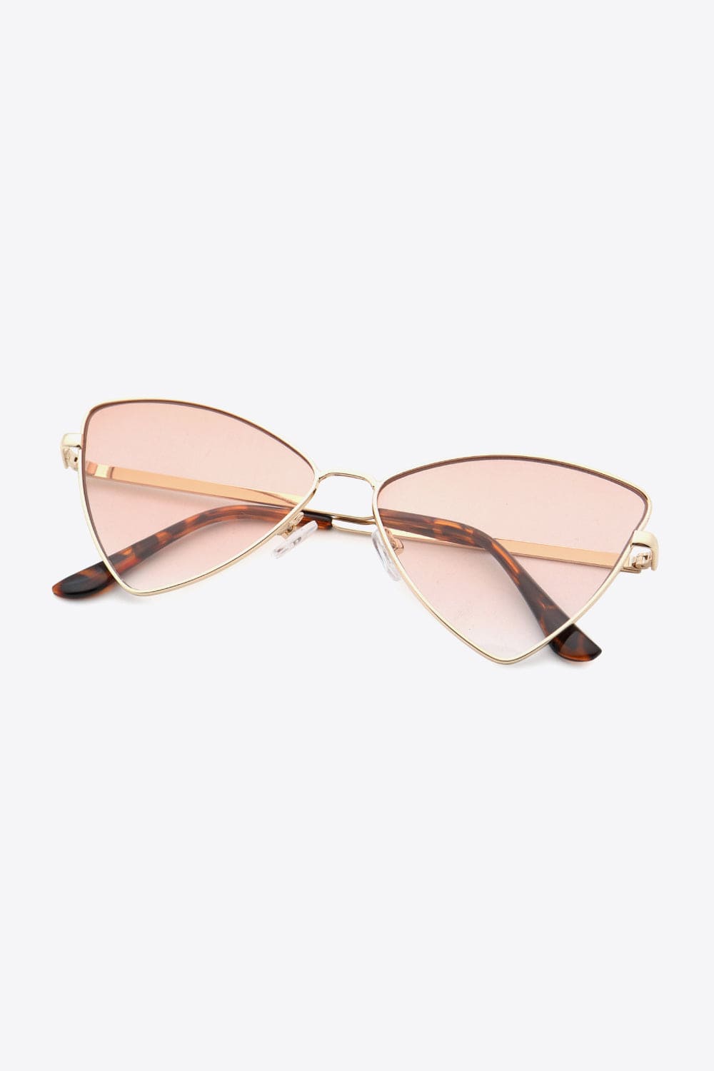 White Smoke Metal Frame Cat-Eye Sunglasses