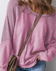 Exposed Seam Long Sleeve Sweatshirt