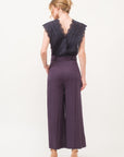 And The Why Laced Surplice Tie Waist Jumpsuit