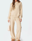 Long Sleeve Hooded Top and Pants Sweater Set