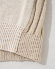 Cable-Knit Color Block Round Neck Sweater