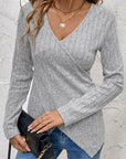 Perfee Surplice Long Sleeve T-Shirt