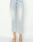 RISEN Full Size Mid Rise Cropped Flare Jeans