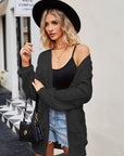 Cable-Knit Long Sleeve Cardigan