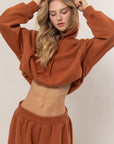 HYFVE Bubble Hem Cropped Hoodie