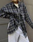 Pocketed Plaid Button Up Shacket