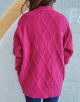 Diamond Round Neck Long Sleeve Sweater