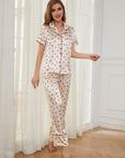 Contrast Piping Pocketed Top and Pants Lounge Set