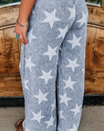 Drawstring Star Wide Leg Jeans