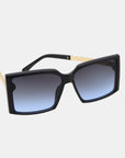 White Smoke Polycarbonate Frame Square Sunglasses Sentient Beauty Fashions *Accessories