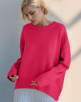 Basic Bae Round Neck Dropped Shoulder Sweater