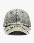 White Smoke Fringe Adjustable Cotton Baseball Cap