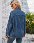 Button Up Long Sleeve Denim Jacket