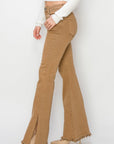 RISEN Bailey Full Size High Waist Side Slit Flare Jeans