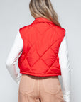 Snobbish Snap Down Quilted Crop Vest