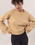 HYFVE Round Neck Dropped Shoulder Ribbed Sweater