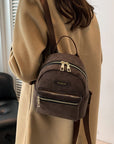 Suede Adjustable Strap Backpack Bag