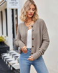 Button Down Exposed Seam Cardigan