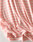 Rosy Brown Striped Round Neck Short Sleeve Dress Sentient Beauty Fashions Apaparel & Accessories