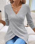 Perfee Surplice Long Sleeve T-Shirt