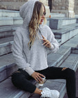 Drawstring Teddy Hoodie