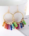 Multicolored Stone Dangle Earrings