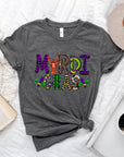 MARDI GRAS Round Neck Short Sleeve T-Shirt