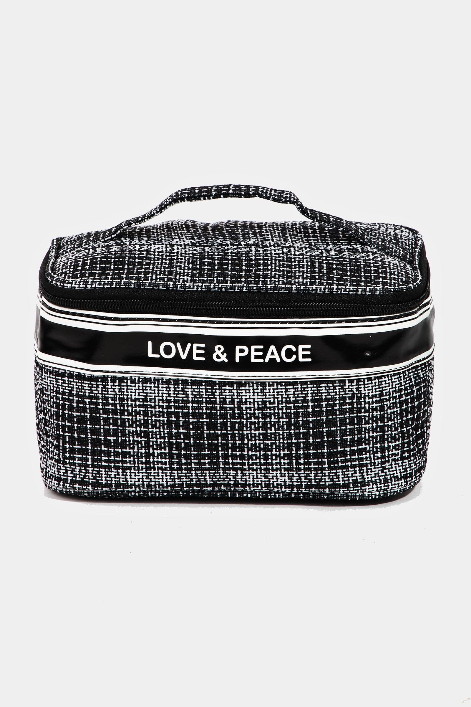 Fame Love &amp; Peace Striped Handle Bag