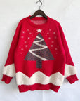 Christmas Tree Graphic Dropped Shoulder Sweater