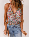 Light Gray Floral Surplice Cami