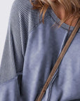 Exposed Seam Long Sleeve Sweatshirt