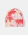 Tie-Dye Cuffed Rib-Knit Beanie Hat