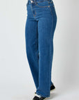 Dark Slate Gray Judy Blue Full Size High Rise Straight Jeans