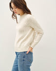 Be Cool Heathered Round Neck Long Sleeve Sweater