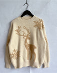 Reindeer and Snowflake Pattern Sweater