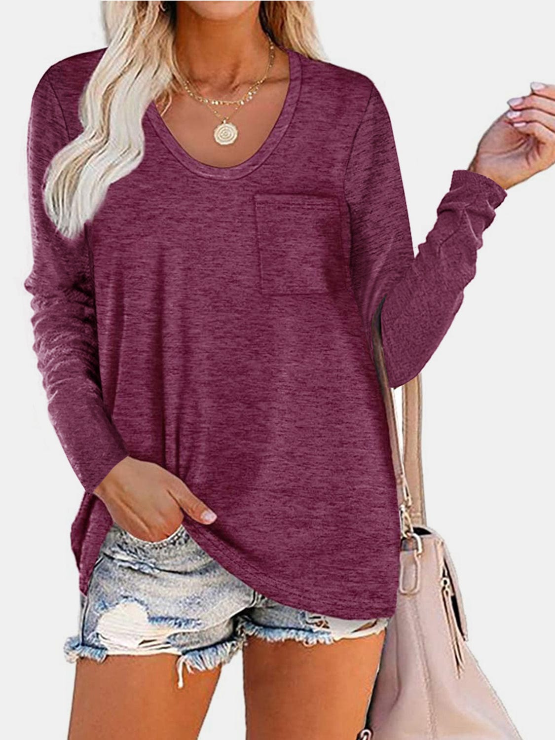 Round Neck Long Sleeve T-Shirt