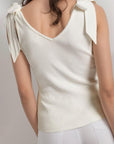 V-Neck Tie Shoulder Tank