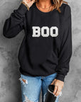 BOO Round Neck Long Sleeve Sweatshirt