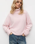 Basic Bae Turtleneck Dropped Shoulder Long Sleeve Sweater