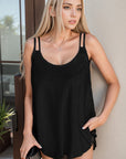 Tan Eyelet Scoop Neck Cami Sentient Beauty Fashions Apparel & Accessories