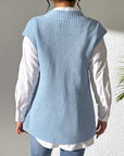 Flower V-Neck Sweater Vest